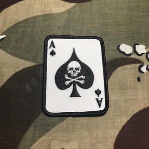 Ace Of Spades Skull Embroidered Patch S002P