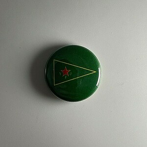YPJ Flag Rojava People's Protection Unit Kurdistan YPG 1" Button Y004B Badge Pin