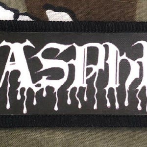 Blasphemy Logo Black Metal Sublimierter Gedruckter Patch B021P