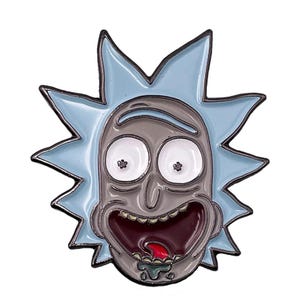 Rick and Totenkopf Anstecknadel aus Emaille R006PC