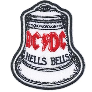 Geborduurde AC/DC Hells Bells-patch A019P