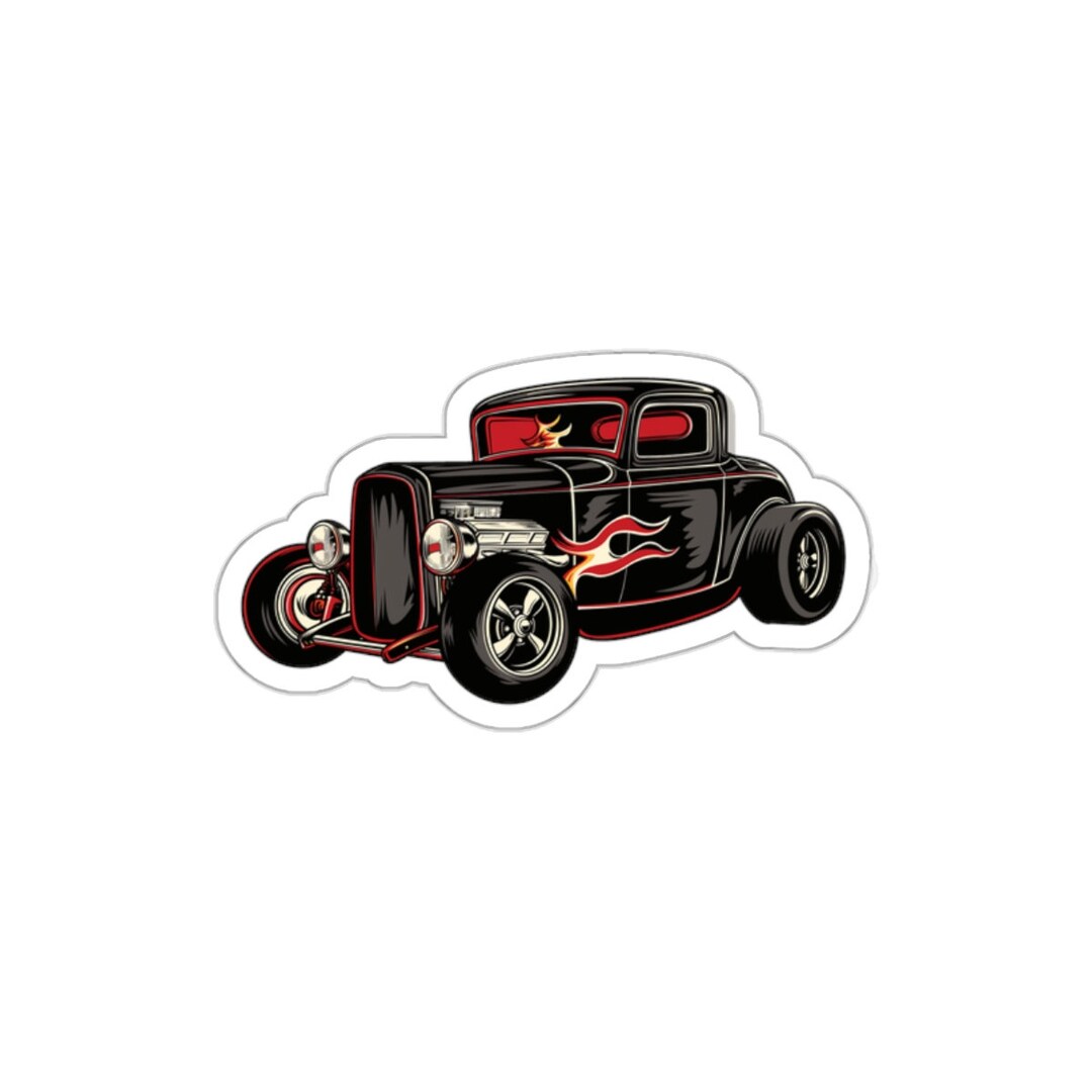 Hot Rod Sticker: Racing Car Die Cut Vinyl Decal - Etsy