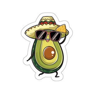 Avocado Dancing Sticker Sticker Dancing Avocado, Party Time, Die Cut Vinyl Sticker, Premium ...