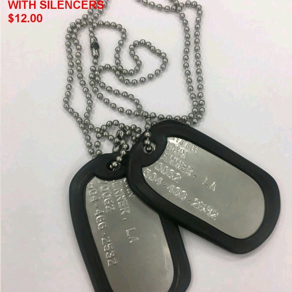 Authentic Custom Imprinted GI Dog Tags