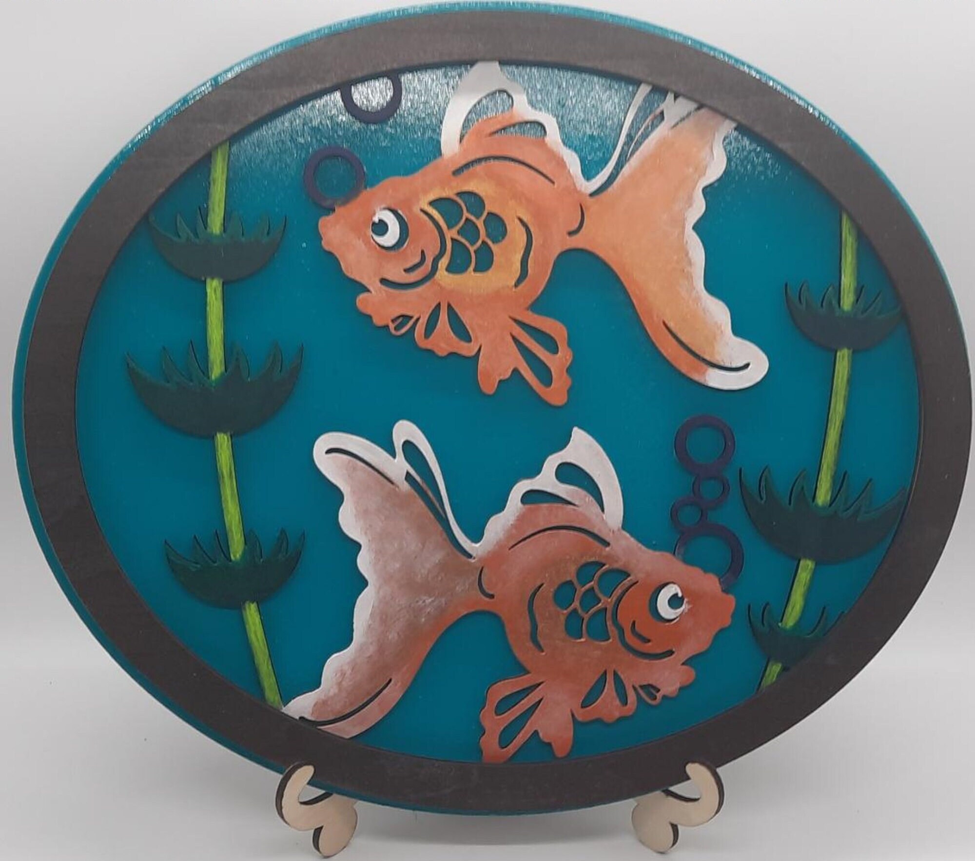 3-layer Hand Painted Goldfish Sign - Etsy