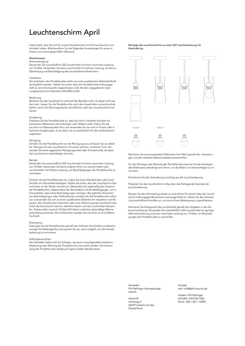 Leuchtenschirm April Bild 9