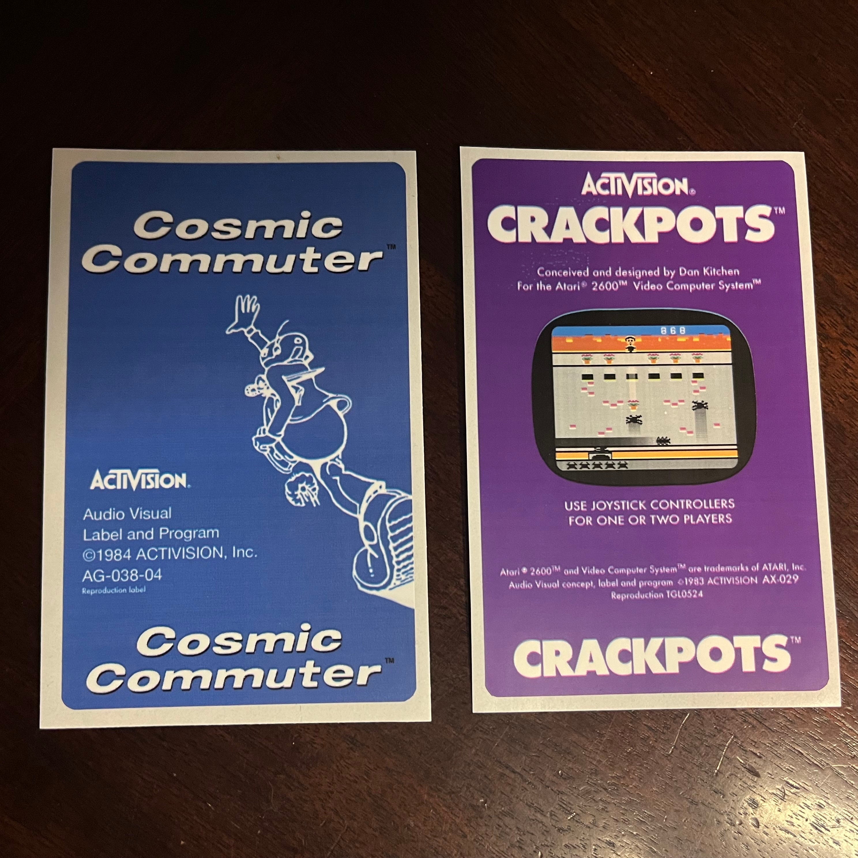 Atari 2600 Replacement Game Cartridge Labels Activision lot 1 Etsy