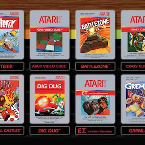 Reproduction Game Cartridge Labels for Atari 2600 (Silver Labels)