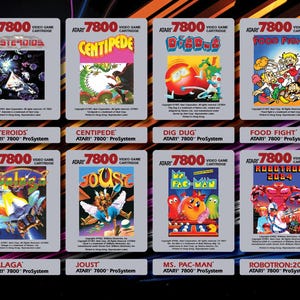 Atari 7800 Replacement Game Cartridge Labels - Etsy