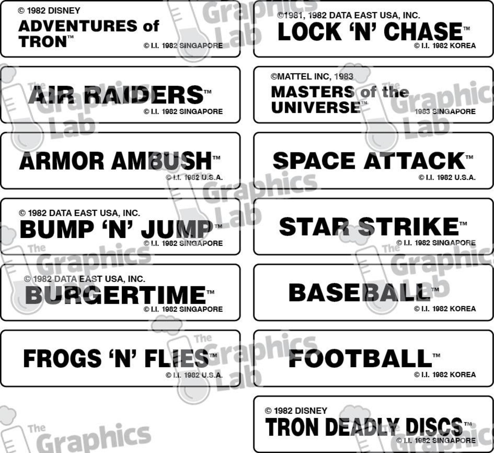 Game Location Label M-network Replacement Game Cartridge Labels – Atari 2600 - Etsy