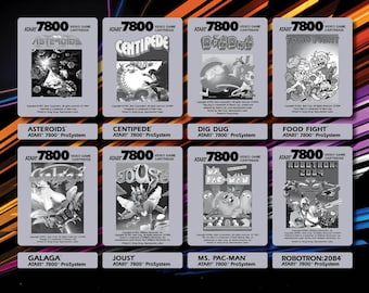 Etichette di ricambio per cartucce di gioco Atari 7800