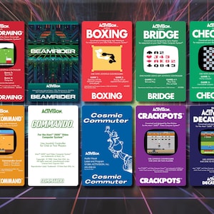 Complete Set of Activision Replacement Game Cartridge Labels for Atari 2600
