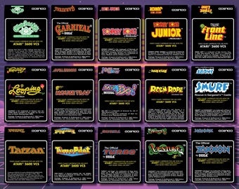 Etiquetas de repuesto para cartuchos de juego Atari 2600 (Coleco)