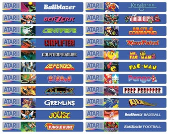 Atari 5200 End Labels – Pre-Cut Vinyl Stickers for Retro Game Cartridges
