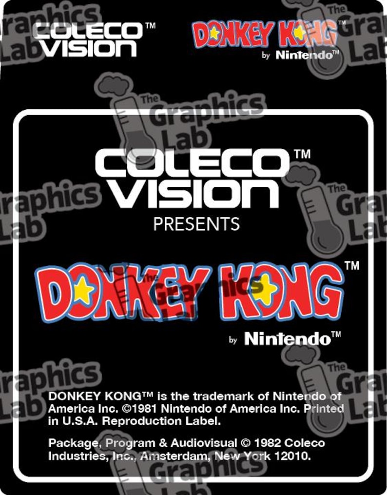Colecovision - Replacement Game Cartridge Labels - Etsy