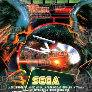 Etichette di ricambio per cartucce di gioco per Atari 2600 - SEGA Star Trek