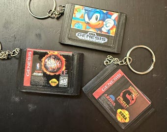 Sega Genesis/Megadrive Game Cartridge Keychain