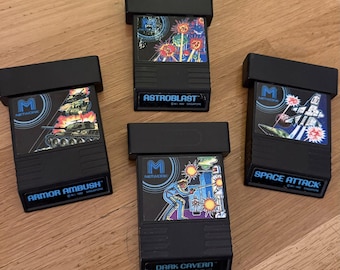 Etiquetas de repuesto para cartuchos de juego M-Network – Atari 2600