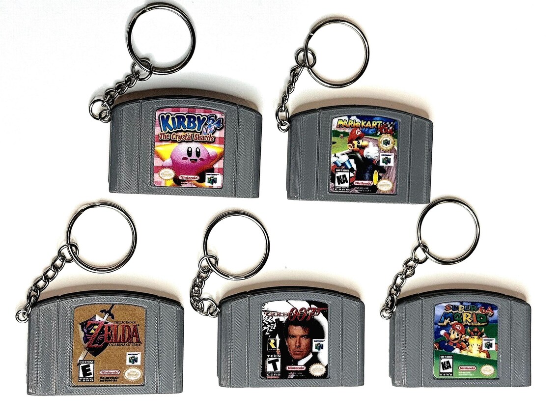Mini N64 Game Cartridge Keychain - Etsy