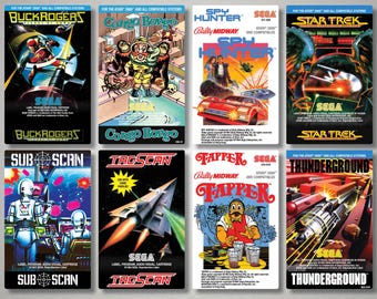 Zamienne etykiety na kartridże z grami do Atari 2600 - SEGA