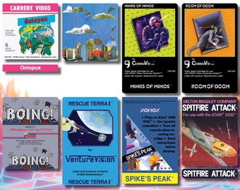 Atari 2600（サードパーティ開発）交換用ゲームカートリッジラベル