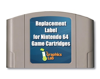 Replacement Label for Nintendo 64 Game Cartridges – Custom Printed Decal to Fit N64
