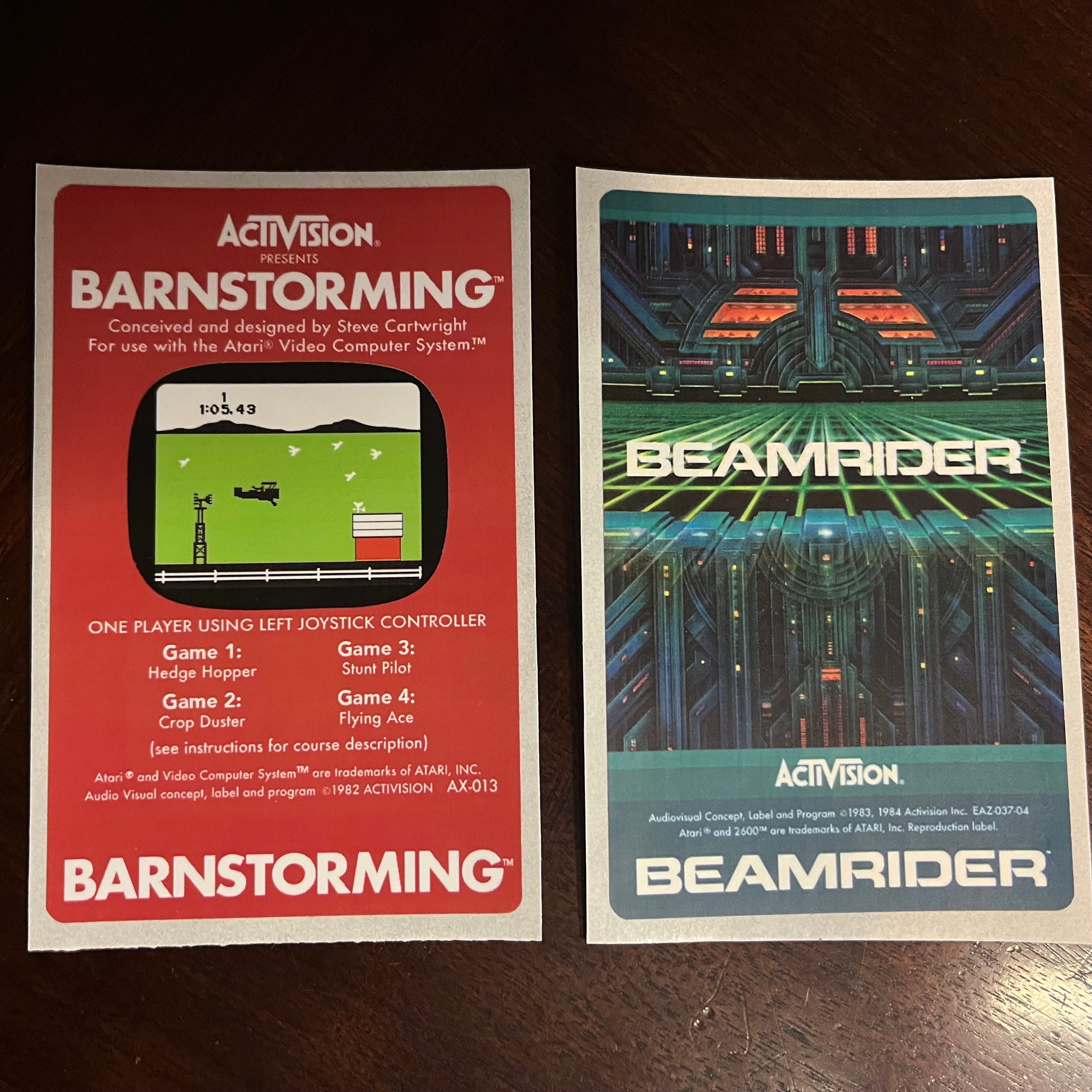 Atari 2600 Replacement Game Cartridge Labels Activision lot 1 Etsy