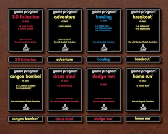 Etykieta zamienna na kartridż z grą Atari 2600