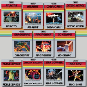 Imagic - Replacement Game Cartridge Labels for Atari 2600