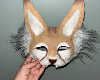 Fennec fox therian mask! With non slip nose padding inside!