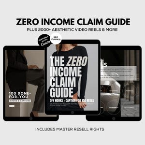 Zero Income Claim Guide: DFY Reels & Hooks (MRR PLR)