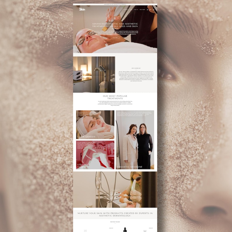 Shopify webbdesign, anpassad Shopify-butik för skönhet, hår, coaching, hudvård bild 2