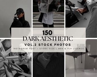 Dark Aesthetic Stock Images, Luxury Lifestyle Stock Photos, Faceless Digital Marketing, Instagram Template Canva, Master Resell Rights MRR