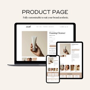 Shopify webbdesign, anpassad Shopify-butik för skönhet, hår, coaching, hudvård bild 12