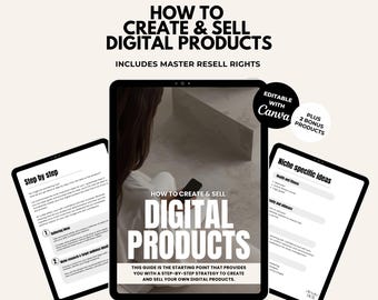 How To Create and Sell Digital Products Guide For Beginners with MRR and PLR, DFY Digital Marketing Ebook, Done For You Ebook to Resell