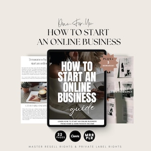 How to Start An Online Business eBook with Master Resell Rights MRR PLR Done for You Business Guide, How To Guide Passive Income