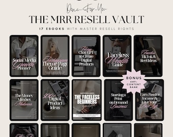 PLR Ebook Bundle — Passive Income Master Resell Rights MRR, Done for You Online Business, Digital Marketing Ebooks, Instant Download