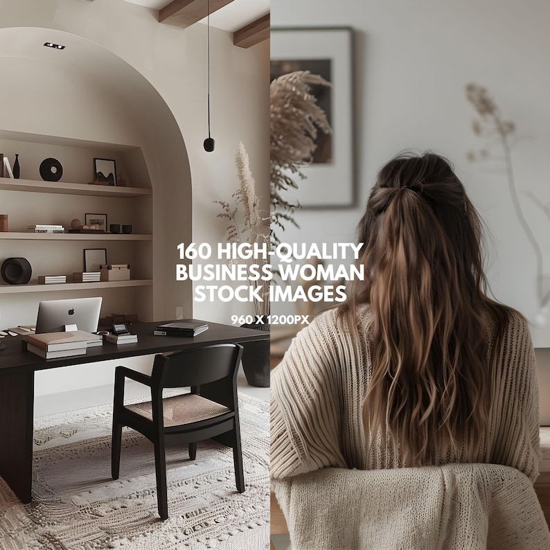 Professional Minimalist Desk with Coffee and MacBook – A cozy work-from-home setup with a wooden desk, coffee cup, and keyboard, perfect for female entrepreneurs and content creators.
