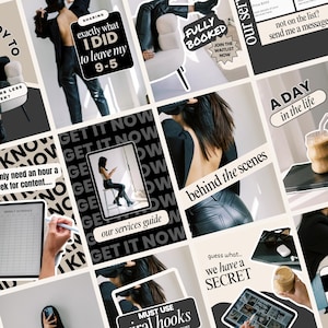 Instagram Templates Carousel | Instagram Business | Canva Templates with MRR PLR, Media Kit, Social Media Manager, Digital Products