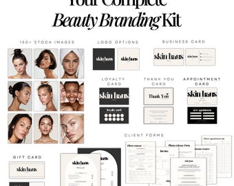 Beauty Branding Kit Canva Templates: Logo, Business Card, Price Lists (Digital Download)