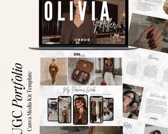 UGC Portfolio Template | Beginner Media Kit Canva (Digital Download)