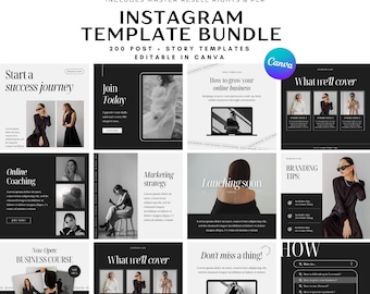 Instagram Templates, Social Media Templates, Editable Canva Template, Instagram Stories & Posts, Master Resell Rights, Done For You MRR PLR