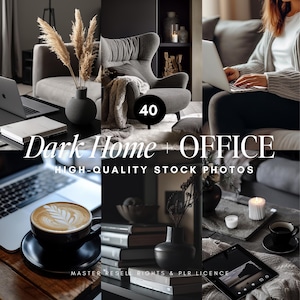 Neutral Aesthetic Stock Photos Faceless Marketing Home Office Images Social Media Branding Dark Aesthetic Instagram Luxury IG Reels MRR PLR