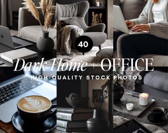 Neutral Aesthetic Stock Photos Faceless Marketing Home Office Images Social Media Branding Dark Aesthetic Instagram Luxury IG Reels MRR PLR