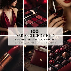 Dark Cherry Red Stock Photos, Red Aesthetic Stock Photos,  Faceless Marketing, Luxury Content for Instagram Reel Cover, Girl Boss MRR PLR
