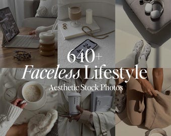 640 Faceless Lifestyle Stock Photos | Aesthetic Content for Female Entrepreneurs | Instagram & Reels | MRR PLR
