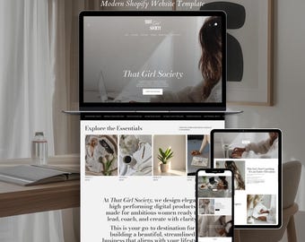 Plantilla de Shopify para entrenadores / Plantilla web para tienda de productos digitales (MRR)