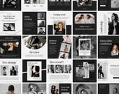 200 Instagram Templates Aesthetic | Modern Templates | Minimal | Neutral | Black & White Business - Instagram Posts Template Canva (MRR PLR)