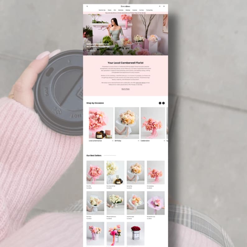 Shopify webbdesign, anpassad Shopify-butik för skönhet, hår, coaching, hudvård bild 6