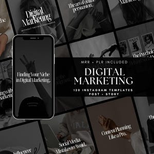 Social Media Template MRR Instagram Templates Minimalist Templates Digital Marketing Aesthetic Canva Templates Instagram Posts & Story Coach